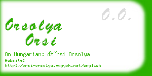 orsolya orsi business card